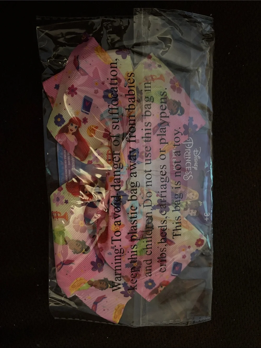 Disney Princess Pink Floral Character Hair Bow